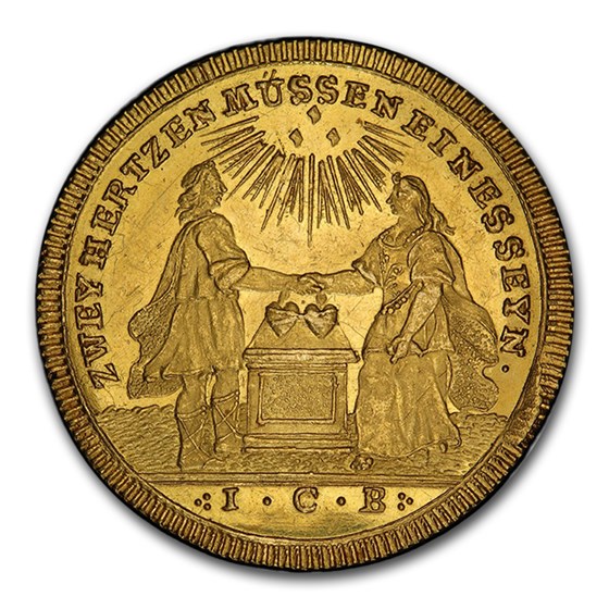 1742-63 German States Gold Medal 2 Ducats Regensburg MS-63 PCGS 1742-63 German States Gold Medal 2 Ducats Regensburg MS-63 PCGS